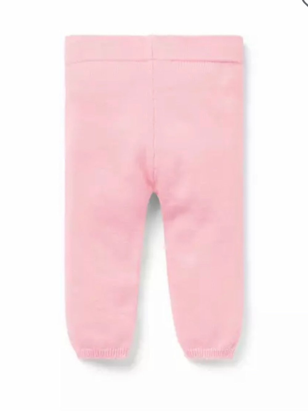 Janie and Jack Pink sweater Leggings with Bow and Butterfly Details - Picture 3 of 4